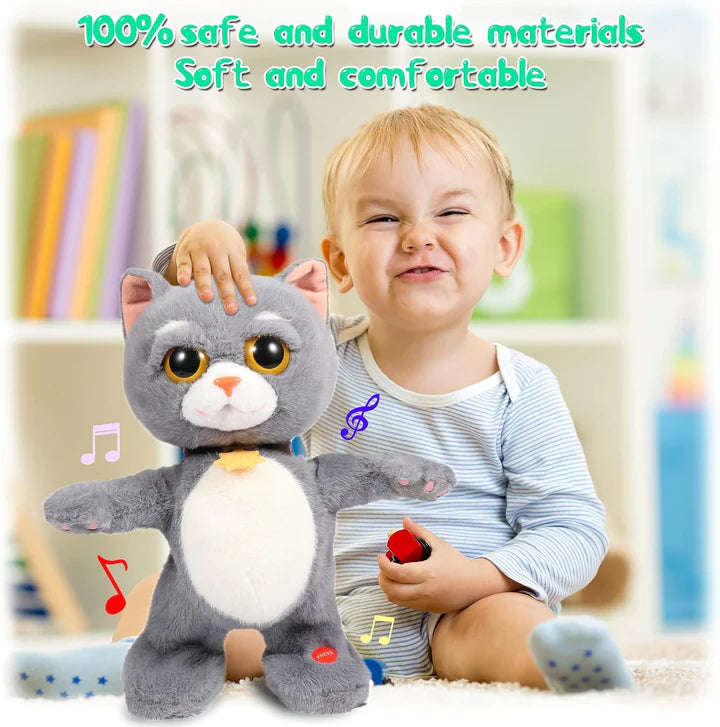 Jouet musical interactif en forme de chat chantant et dansant pour bébés et tout-petits