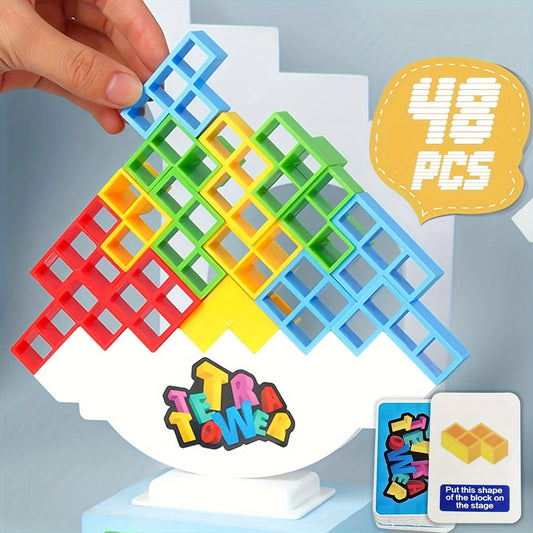 EITEYI Blocs de Construction Tetris, 48PCS Tetris Tower