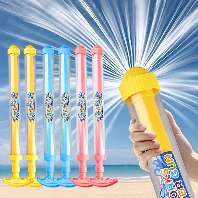 مجموعة من 6 مسدسات مائية إبداعية للأطفال والكبار