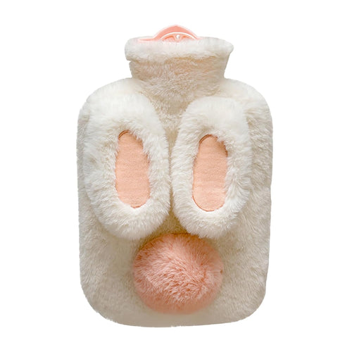 Bouillotte en caoutchouc WISHKEY avec housse en forme de lapin