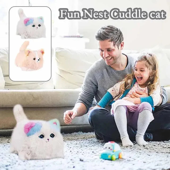 Jouet électrique en peluche réaliste pour chat avec voix