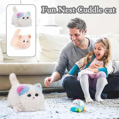 Jouet électrique en peluche réaliste pour chat avec voix