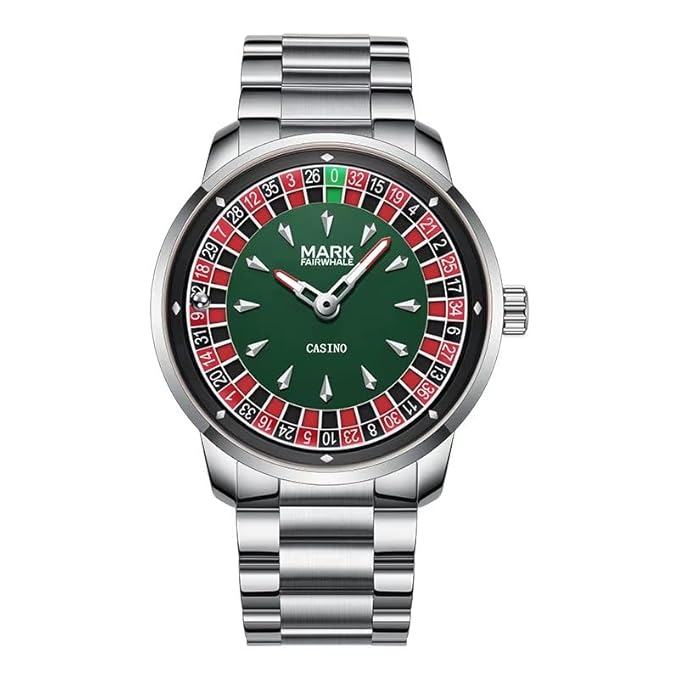 Montre homme à cadran roulette de casino