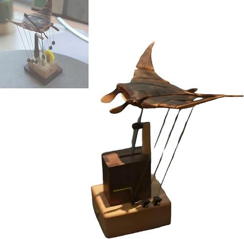 Décoration de Raie Manta bionique électrique en Bois