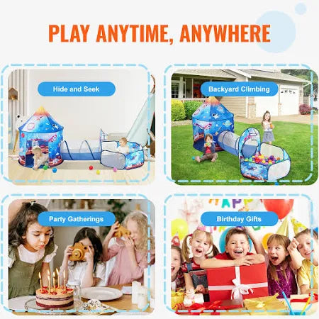 Tente tunnel 3 en 1 pour enfants