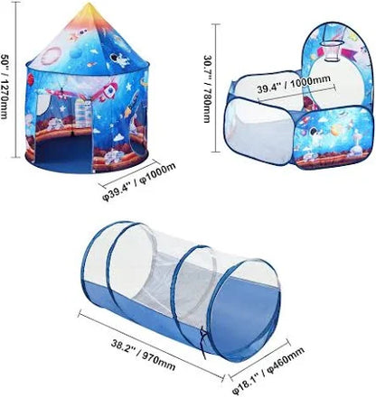 Tente tunnel 3 en 1 pour enfants