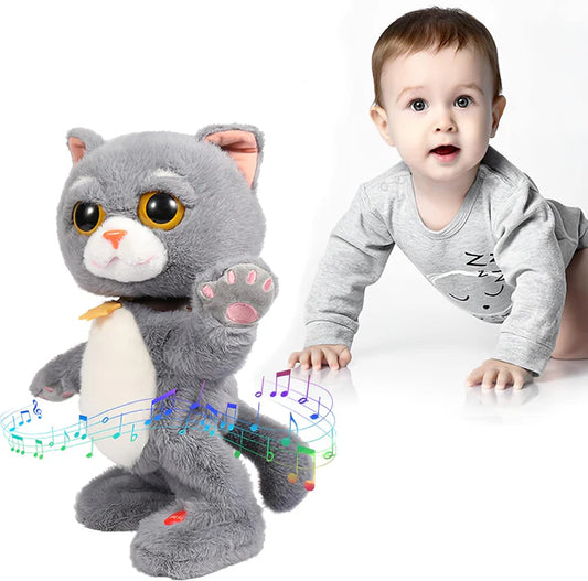 Jouet musical interactif en forme de chat chantant et dansant pour bébés et tout-petits