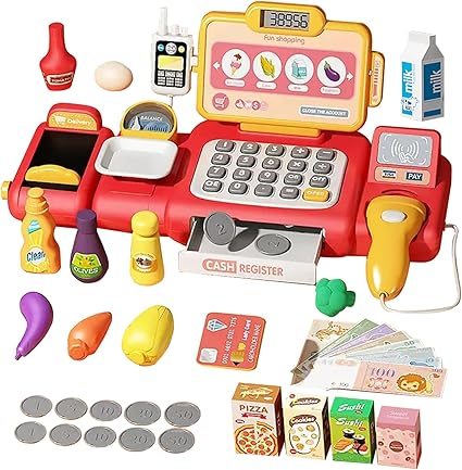 لعبة أمين الصندوق في السوبر ماركت مع 38 ملحقًا